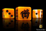 BaronOfDice Dice x25 Dice / Square Corner Crisis Robot, Ochre, 16mm Dice