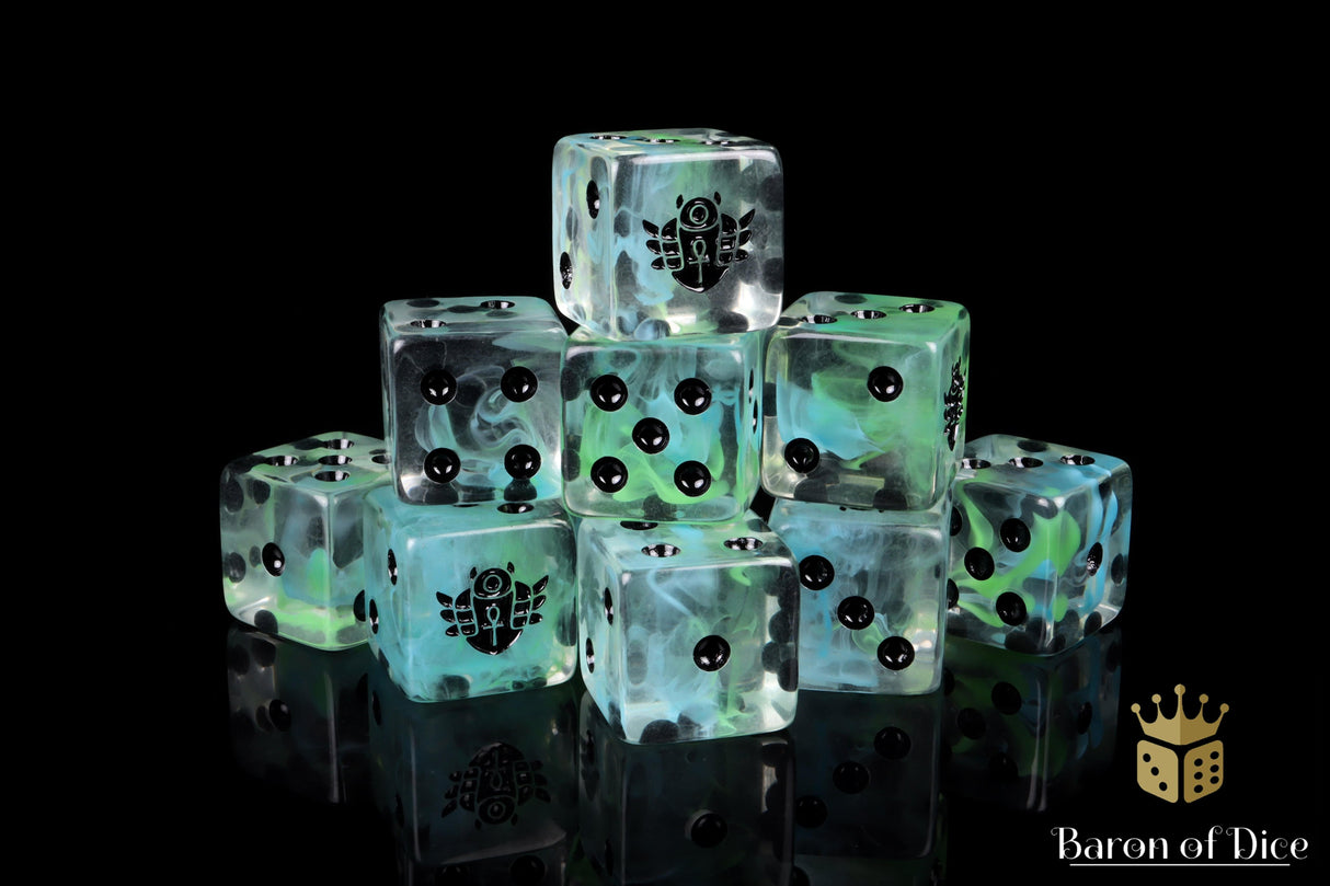 BaronOfDice Dice x25 Dice / Square Corner Day of the Dead, Scarab, Dice