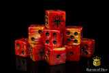 BaronOfDice Dice x25 Dice / Square Corner Devil Dragon, Fiery Hell, Dice