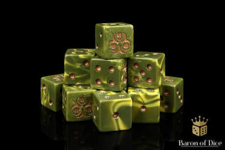 BaronOfDice Dice x25 Dice / Square Corner Diseased Dice