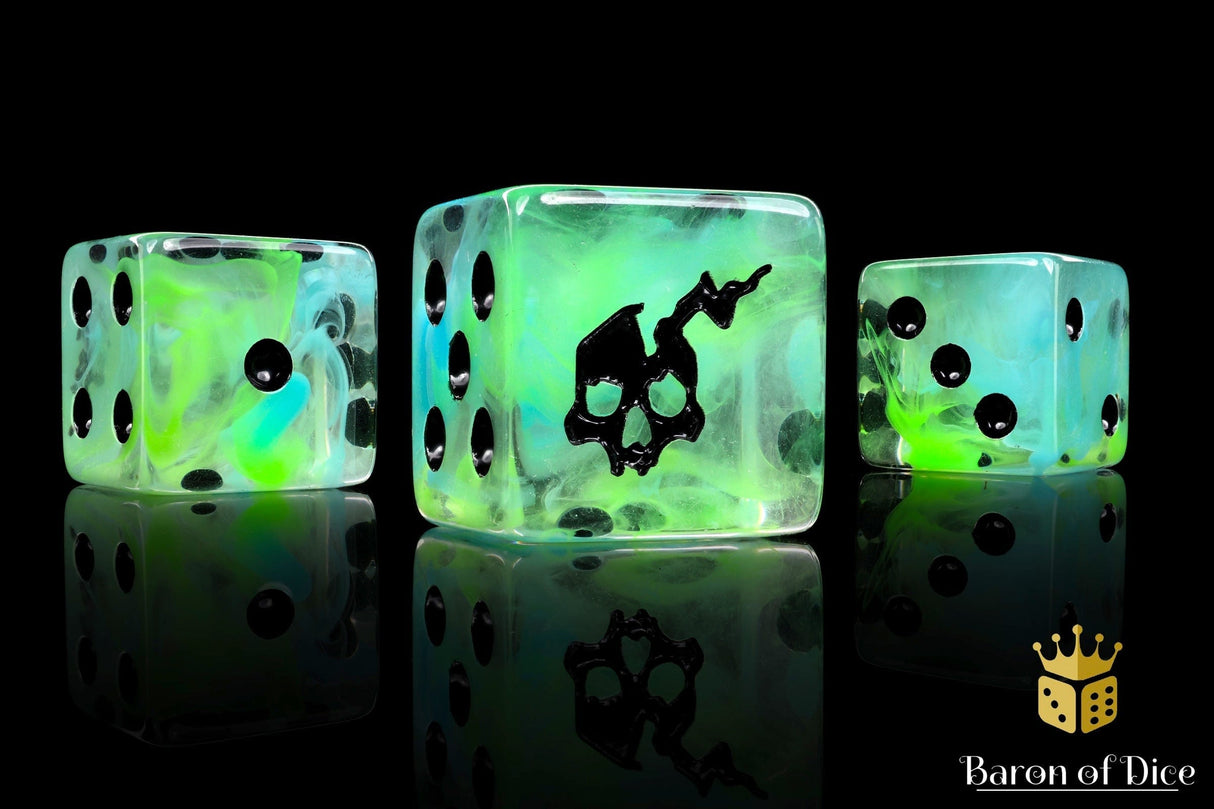 BaronOfDice Dice x25 Dice / Square Corner Ethereal Ghost, Dice