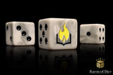 BaronOfDice Dice x25 Dice / Square Corner Flaming Book, 16mm Dice