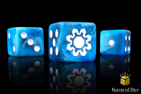 BaronOfDice Dice x25 Dice / Square Corner Frozen Cog, 16mm Dice