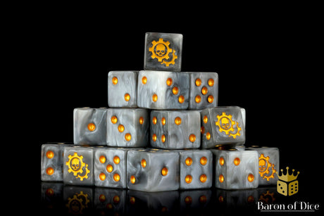 BaronOfDice Dice x25 Dice / Square Corner Golden Cog, Dice