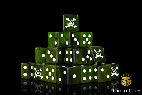 BaronOfDice Dice x25 Dice / Square Corner Jolly Orc, 16mm Dice