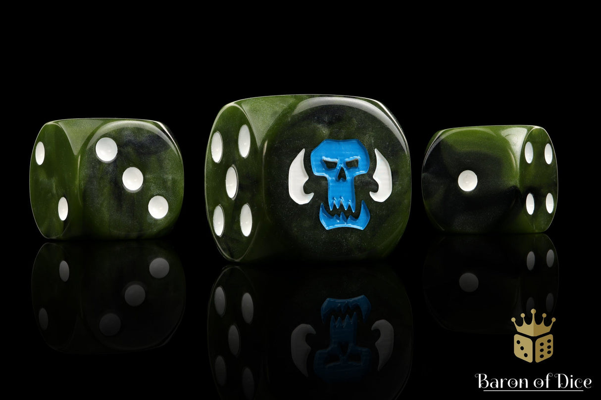 BaronOfDice Dice x25 Dice / Square Corner Orc Looters 16mm Dice