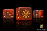 BaronOfDice Dice x25 Dice / Square Corner Tainted Knight, Red, Dice