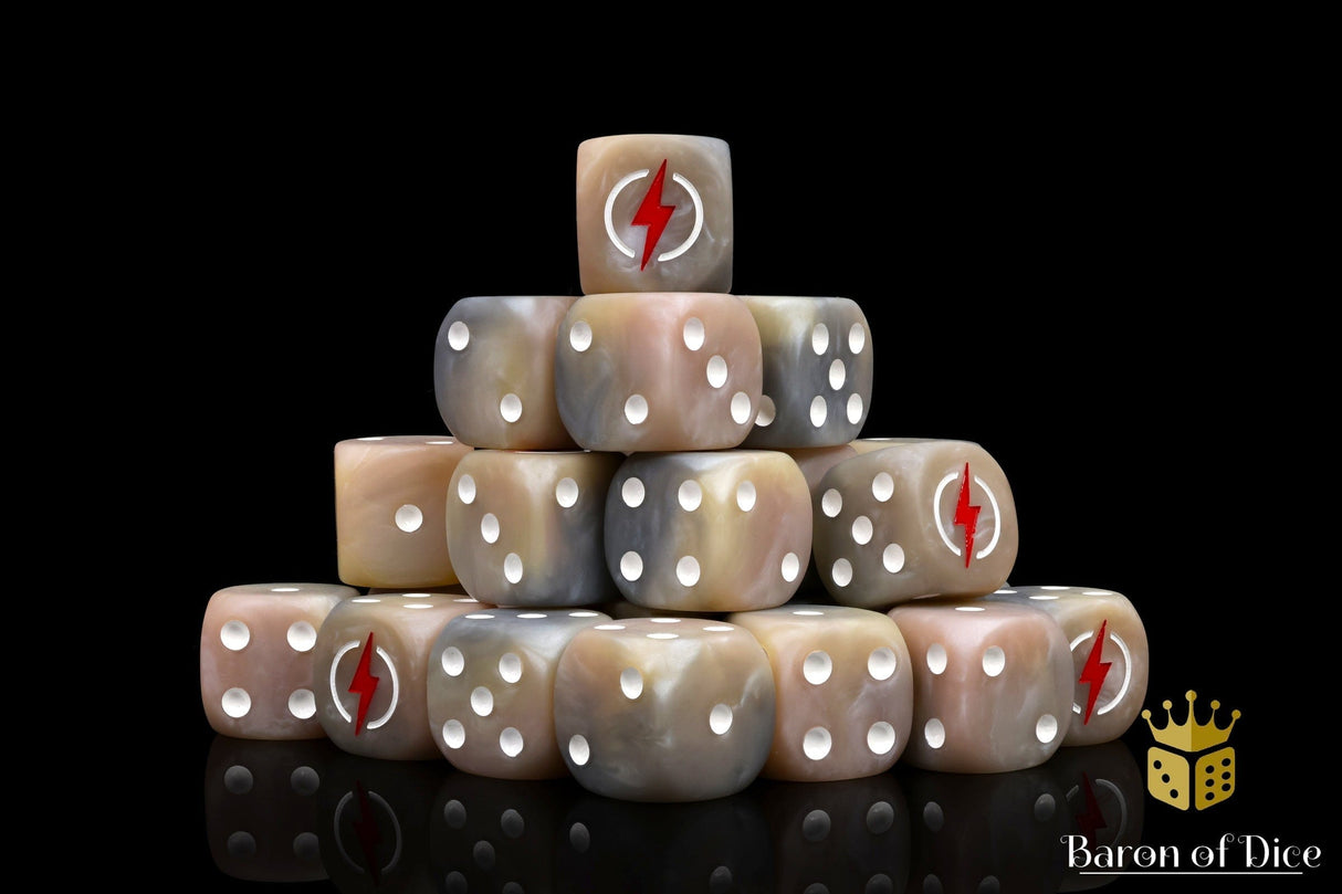 BaronOfDice Dice x50 Dice / Round Corner Armageddon Legion, 16mm Dice