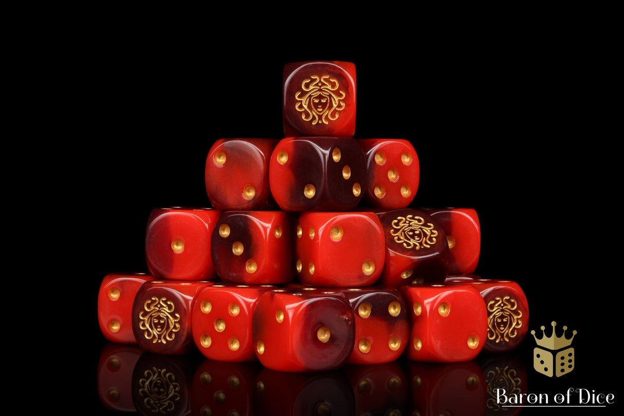 BaronOfDice Dice x50 Dice / Round Corner Daughters of Medusa 16mm Dice