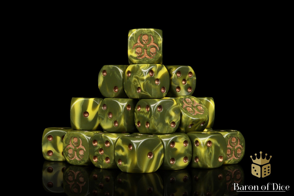 BaronOfDice Dice x50 Dice / Round Corner Diseased Dice