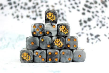 BaronOfDice Dice x50 Dice / Round Corner Golden Cog, Dice