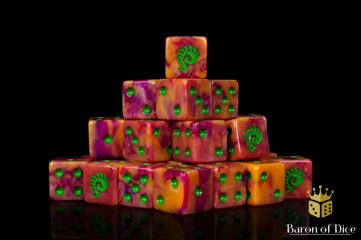 BaronOfDice Dice x50 Dice / Square Corner Alien 16mm Dice 4