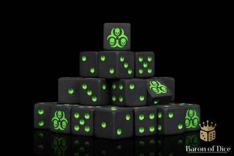 BaronOfDice Dice x50 Dice / Square Corner Black Plague, Dice