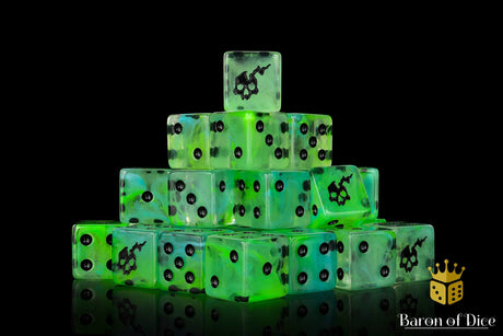 BaronOfDice Dice x50 Dice / Square Corner Ethereal Ghost, Dice