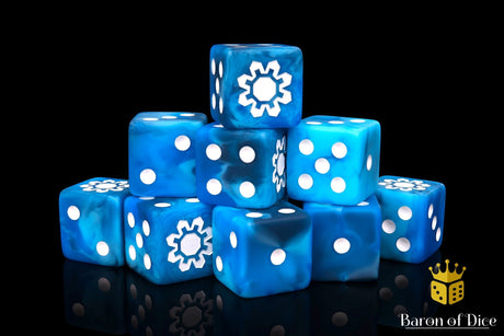 BaronOfDice Dice x50 Dice / Square Corner Frozen Cog, 16mm Dice