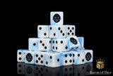 BaronOfDice Dice x50 Dice / Square Corner Giant, White Ice, Dice