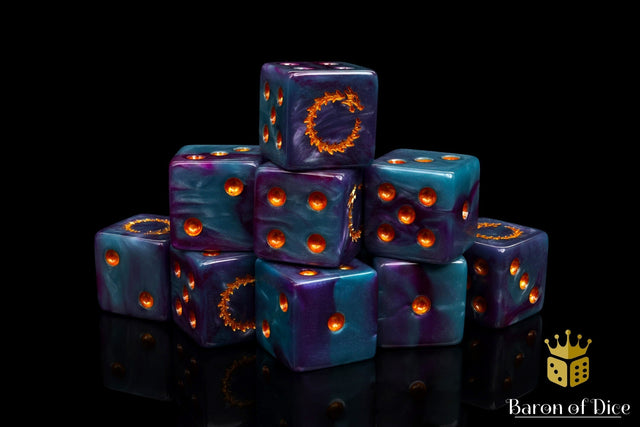 BaronOfDice Dice x50 Dice / Square Corner Infinity Dragon, Dice