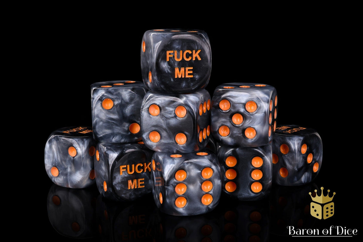 BaronOfDice Fuck Me, Steel, 16mm Dice