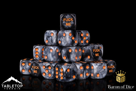 BaronOfDice Fuck Me, Steel, 16mm Dice