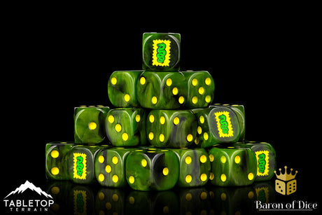 BaronOfDice Poisoned Orcs, 16mm Dice