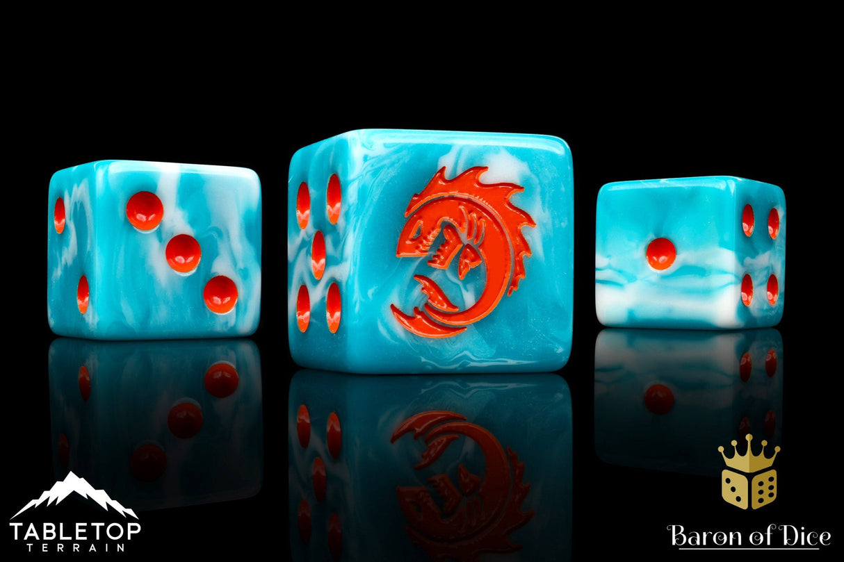 BaronOfDice Sea Monsters, Orange, Dice