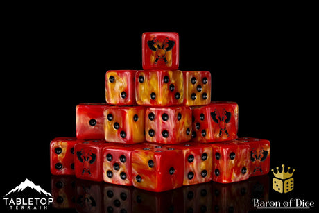 BaronOfDice Skull Grinders, Fiery Hell, Dice