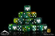 BaronOfDice Twin Headed Lizard, Green & Gold, 16mm Dice