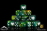 BaronOfDice Twin Headed Lizard, Green & Gold, 16mm Dice