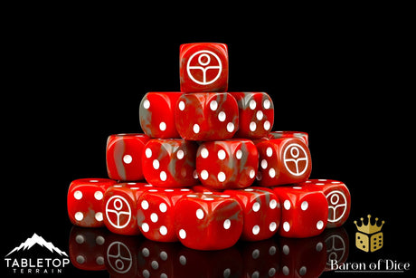 BaronOfDice Universal Peace, Red, 16mm Dice