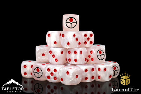 BaronOfDice Universal Peace, White 16mm Dice