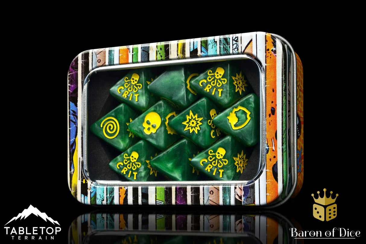 BaronOfDice World Domination, Green, D8 Dice Set