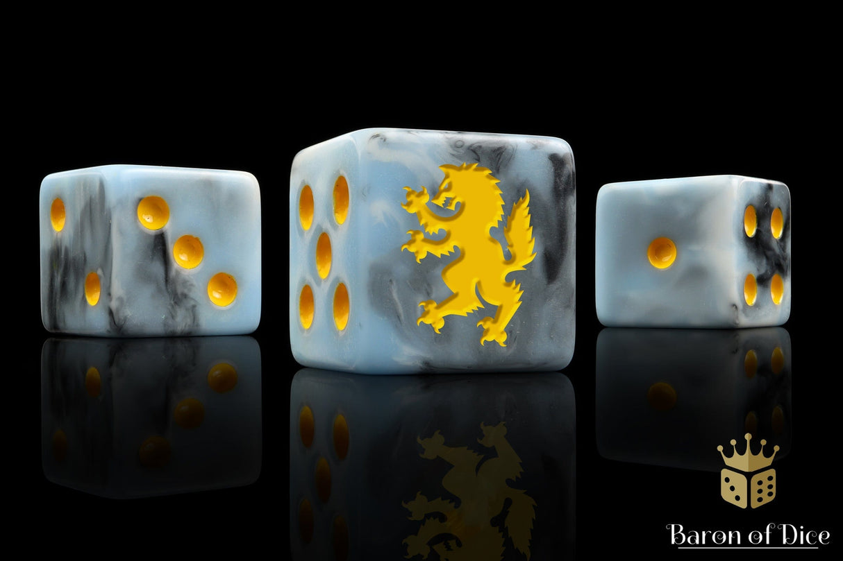 BaronOfDice x10 Dice / Square Corner Rampant Direwolf, Dice