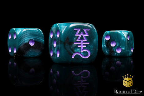 BaronOfDice x25 Dice / Round Corner Dark Ones 16mm Dice