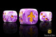 BaronOfDice x25 Dice / Round corner Fleur De Lis 16mm Dice - Purple