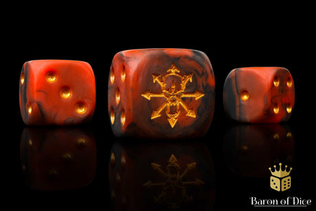 BaronOfDice x25 Dice / Round Corner Tainted Knight, Red, Dice