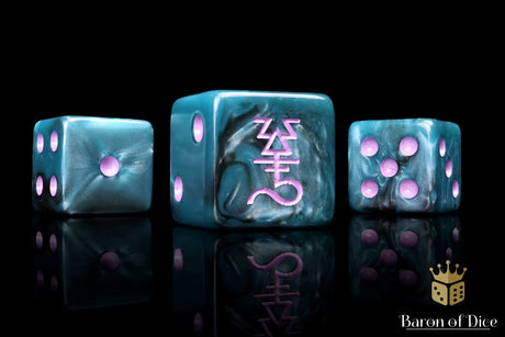 BaronOfDice x25 Dice / Square Corner Dark Ones 16mm Dice