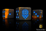 BaronOfDice x25 Dice / Square Corner Molten Lava, 16mm Dice