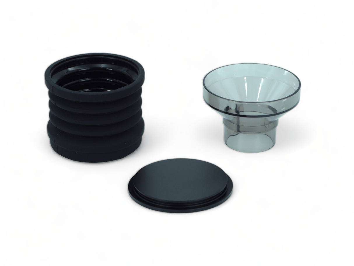 CremaLoop Metallic Lid Version Eureka Mignon Single Dose Bellow | Wood or Metal Lid | Transparent Hopper