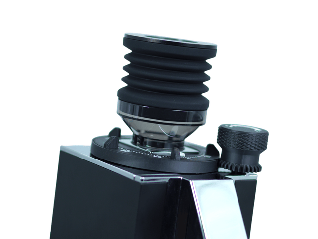 CremaLoop Metallic Lid Version Eureka Mignon Single Dose Bellow | Wood or Metal Lid | Transparent Hopper