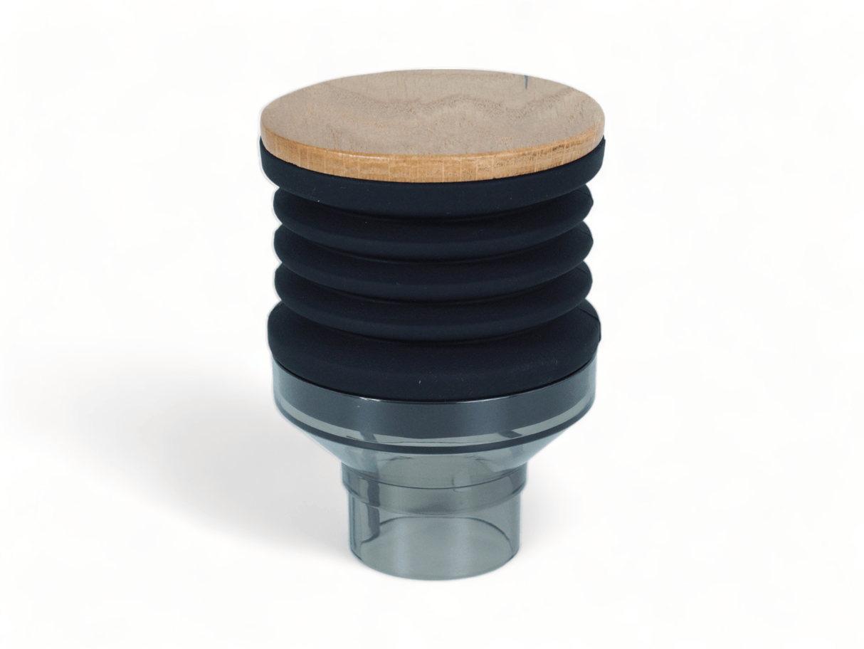 CremaLoop Metallic Lid Version Eureka Mignon Single Dose Bellow | Wood or Metal Lid | Transparent Hopper