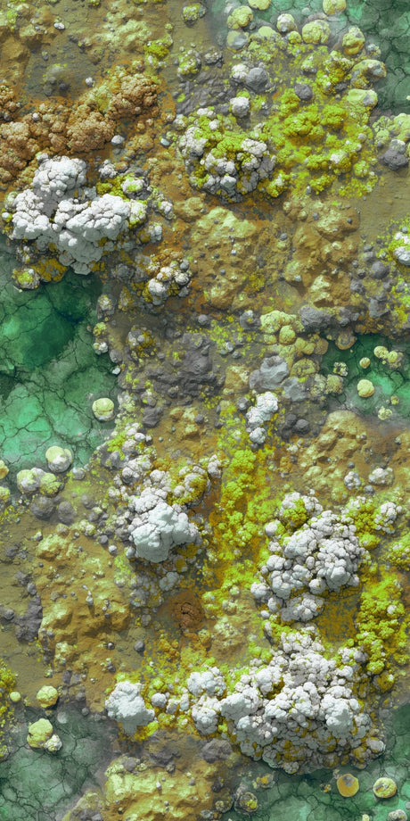 Fortress Miniatures and Games Mat Area of Operations Battlemat: 6'x3' Desert & Alien Flora Green