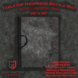 Gray Matter Gaming Gaming Mat 22x30 Ashen Wastelands - Neoprene Battle Mat with Bag