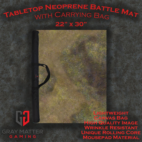 Gray Matter Gaming Gaming Mat 22x30 Autumn Prairie - Neoprene Battle Mat - Warhammer, AoS, 40K, Kill Team, MCP, Shatterpoint, Legion, More