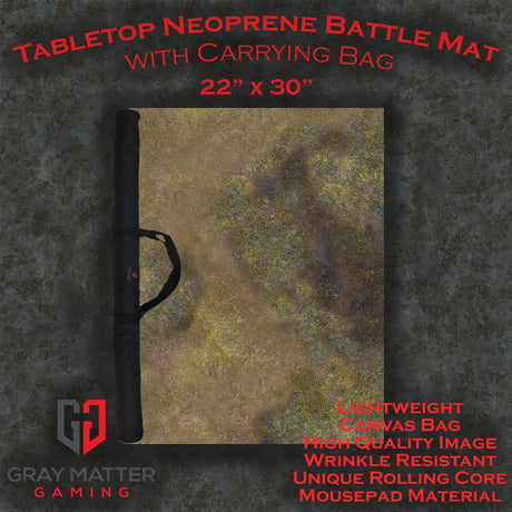 Gray Matter Gaming Gaming Mat 22x30 Autumn Prairie - Neoprene Battle Mat with Bag