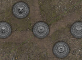 Gray Matter Gaming Gaming Mat 22x30 Spearhead - Cracked Earth & Deep Forest - Neoprene Battle Mat with Bag