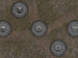 Gray Matter Gaming Gaming Mat 22x30 Spearhead - Cracked Earth & Deep Forest - Neoprene Battle Mat with Bag