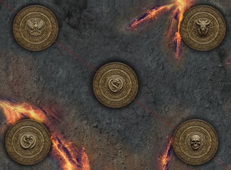 Gray Matter Gaming Gaming Mat 22x30 Spearhead - Infernal Steppes & Traveler's Road - Neoprene Battle Mat with Bag