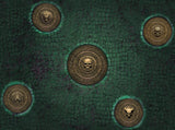Gray Matter Gaming Gaming Mat 22x30 Spearhead Season 2 - Broken Cobblestone & Desert Paths - Neoprene Battle Mat with Bag