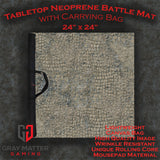 Gray Matter Gaming Gaming Mat 24x24 Broken Cobblestone - Neoprene Battle Mat with Bag