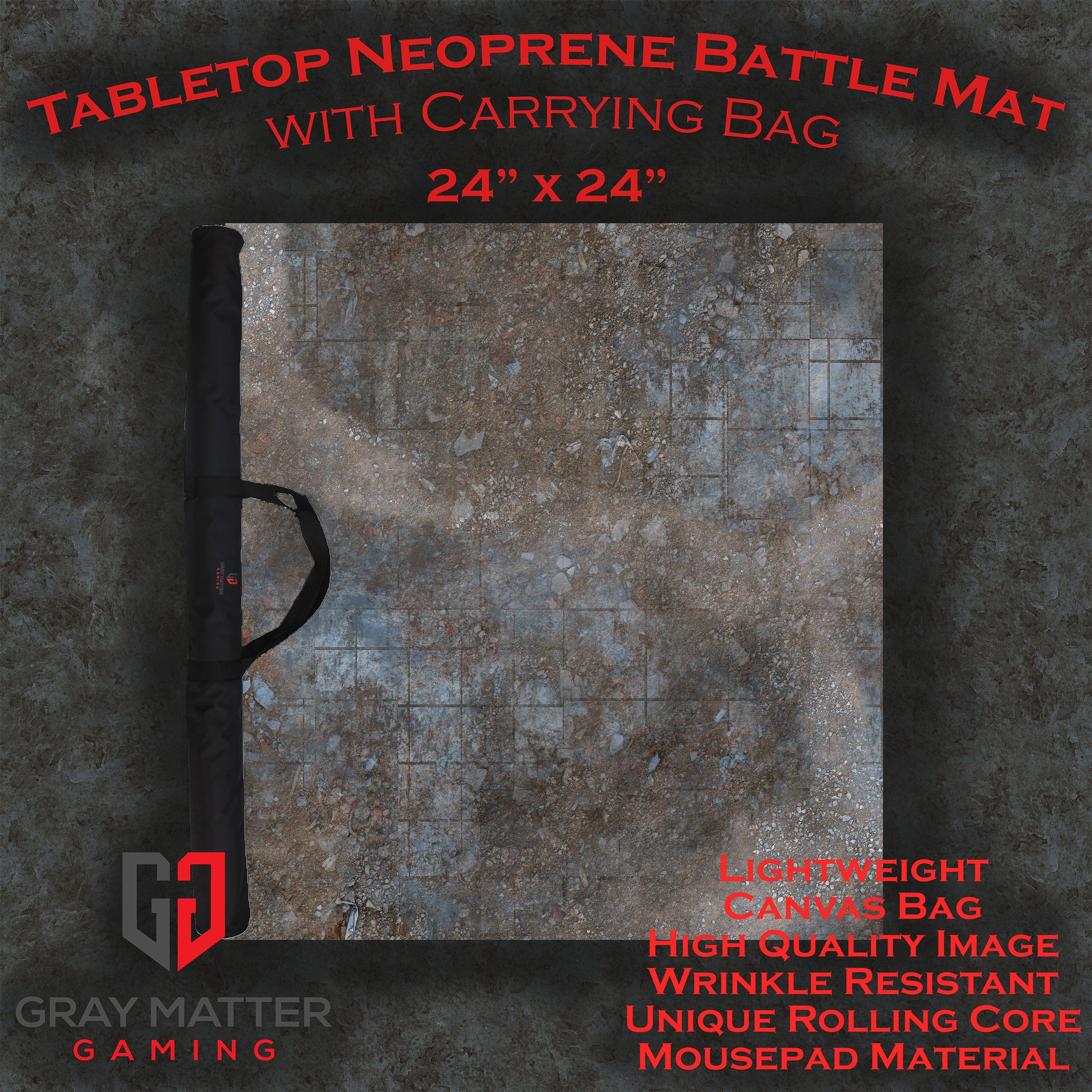 Urban Ruins - Neoprene Battle Mat with Bag – Tabletop Terrain